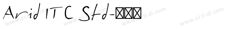 Arid ITC Std字体转换